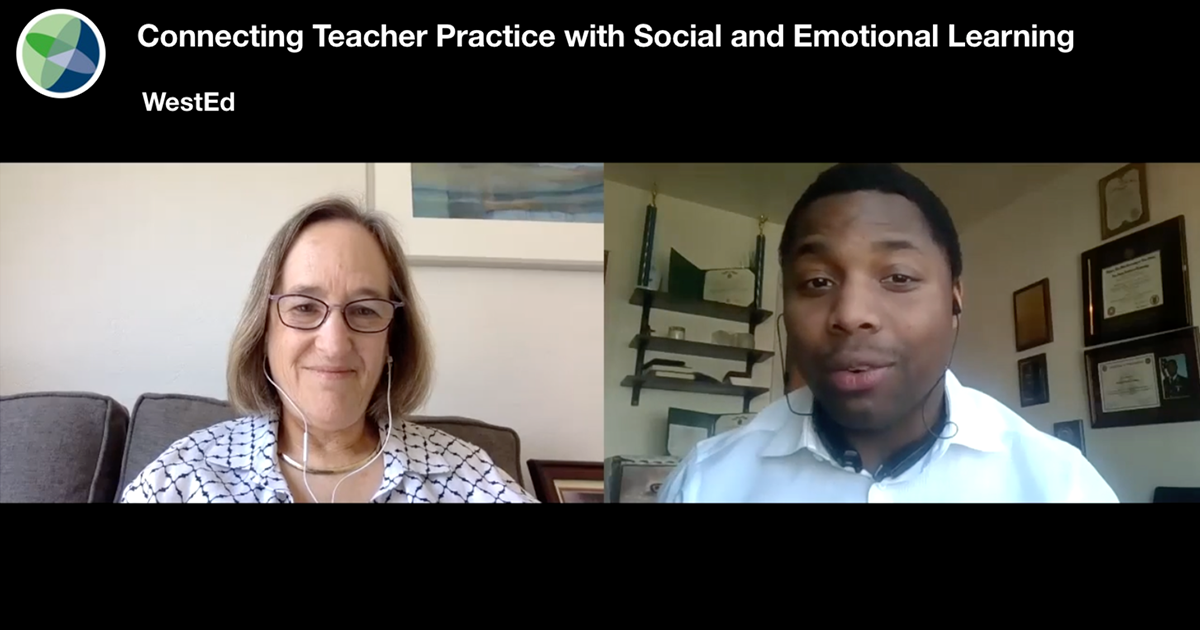 Video image of two educators