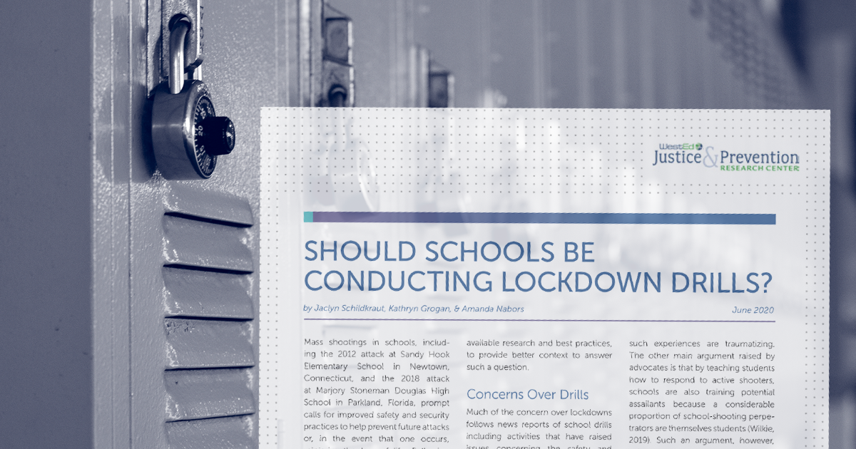 Should Schools Be Conducting Lockdown Drills?