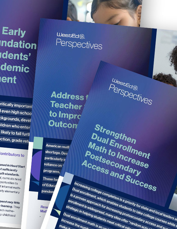 Links to the WestEd Perspectives in Mathematics Education Policy and Practice page on WestEd.org