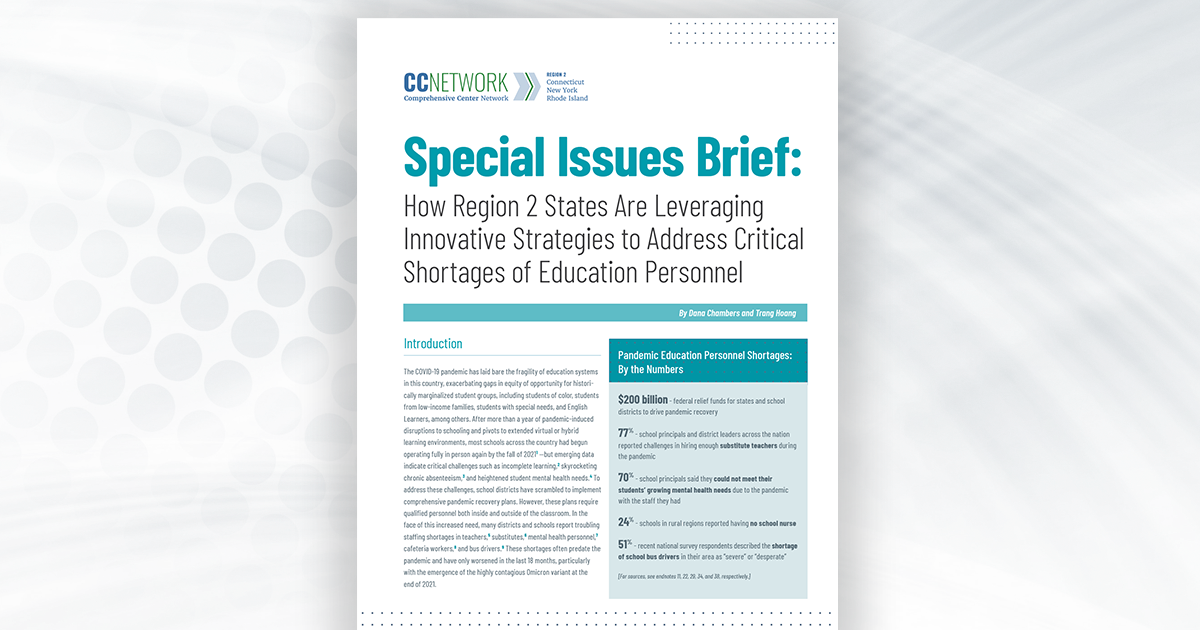 Cover of the Special Issues brief